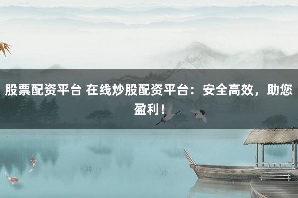 股票配資平臺 在線炒股配資平臺：安全高效，助您盈利！