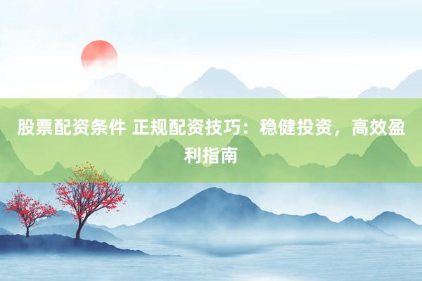 股票配資條件 正規配資技巧：穩健投資，高效盈利指南